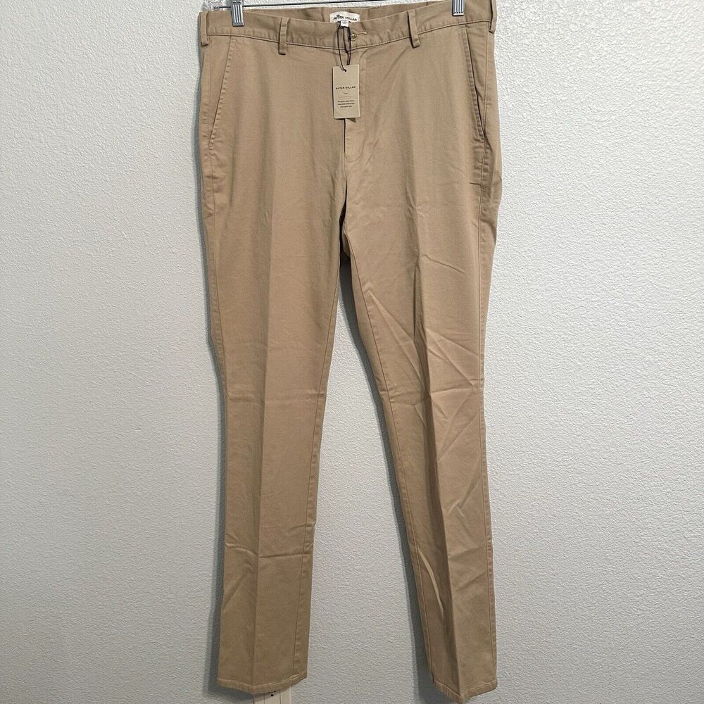 Peter Millar Golf Pants Mens Size 35x36 ME0B06 Crown Sport Beige Khaki NWT